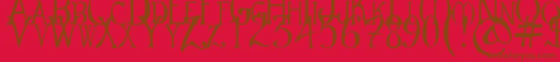 MirkwoodChronicle Font – Brown Fonts on Red Background