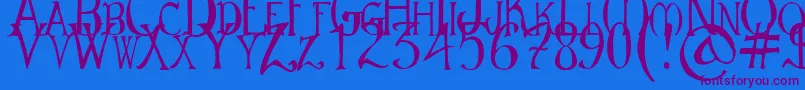 MirkwoodChronicle Font – Purple Fonts on Blue Background