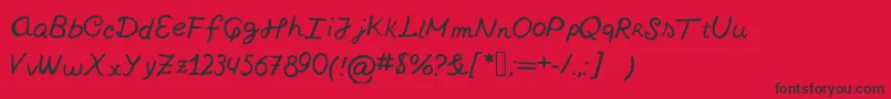 Nowherebound Font – Black Fonts on Red Background