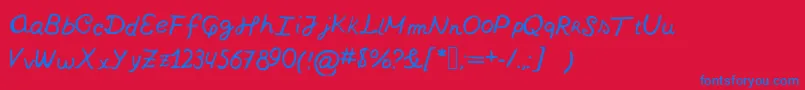 Nowherebound Font – Blue Fonts on Red Background