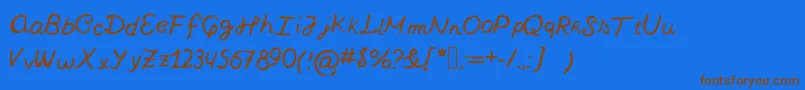 Nowherebound Font – Brown Fonts on Blue Background