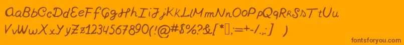 Nowherebound Font – Brown Fonts on Orange Background