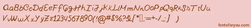 Nowherebound Font – Brown Fonts on Pink Background
