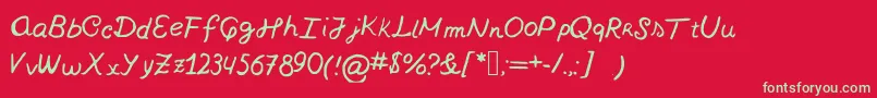 Nowherebound Font – Green Fonts on Red Background