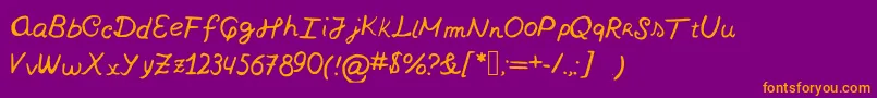 Nowherebound Font – Orange Fonts on Purple Background