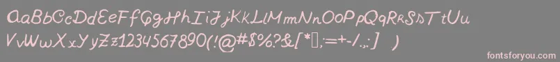 Nowherebound Font – Pink Fonts on Gray Background
