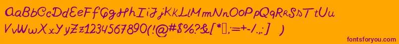 Nowherebound Font – Purple Fonts on Orange Background