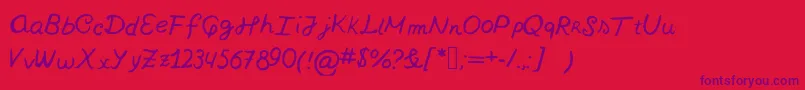 Nowherebound Font – Purple Fonts on Red Background