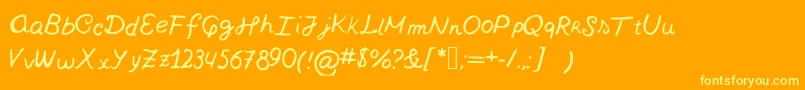 Nowherebound Font – Yellow Fonts on Orange Background