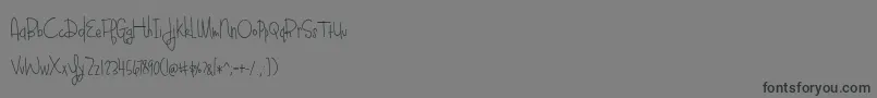 Police BmdBlueberryOatmealLight – polices noires sur fond gris