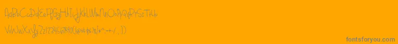 BmdBlueberryOatmealLight Font – Gray Fonts on Orange Background