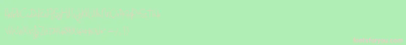 BmdBlueberryOatmealLight Font – Pink Fonts on Green Background