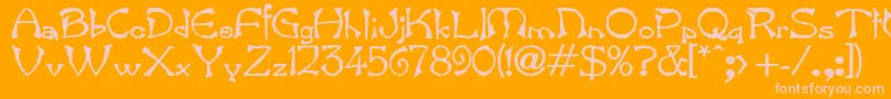 BartBold Font – Pink Fonts on Orange Background