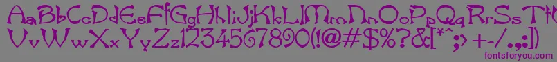 BartBold Font – Purple Fonts on Gray Background