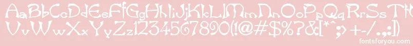 BartBold Font – White Fonts on Pink Background