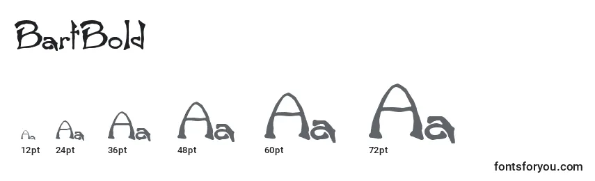 BartBold Font Sizes