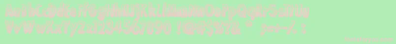 KaBoing Font – Pink Fonts on Green Background