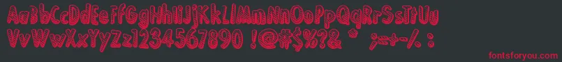 KaBoing Font – Red Fonts on Black Background