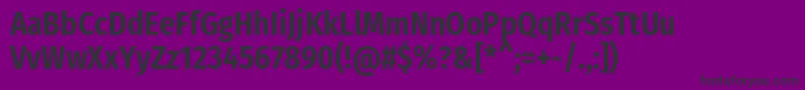 FirasanscondensedSemibold-fontti – mustat fontit violetilla taustalla