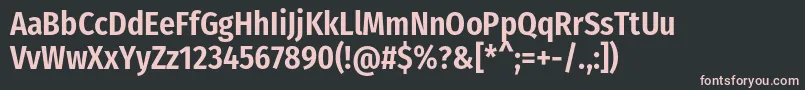 フォントFirasanscondensedSemibold – 黒い背景にピンクのフォント