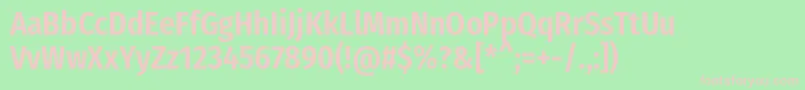 FirasanscondensedSemibold Font – Pink Fonts on Green Background