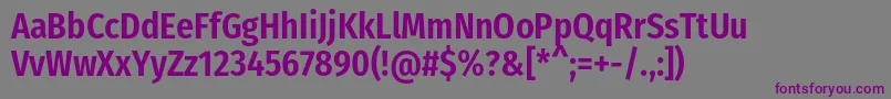 FirasanscondensedSemibold Font – Purple Fonts on Gray Background