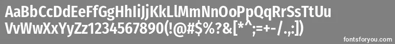 フォントFirasanscondensedSemibold – 灰色の背景に白い文字