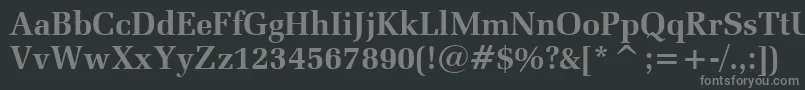フォントZapfelliptBtBold – 黒い背景に灰色の文字