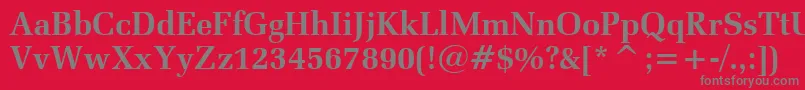 ZapfelliptBtBold Font – Gray Fonts on Red Background