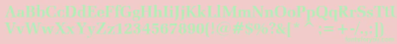 ZapfelliptBtBold Font – Green Fonts on Pink Background