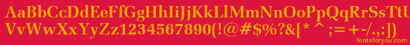 ZapfelliptBtBold Font – Orange Fonts on Red Background