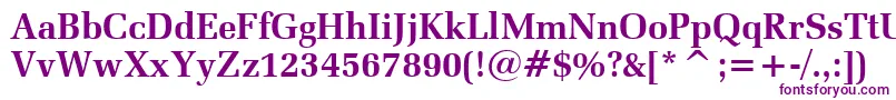フォントZapfelliptBtBold – 紫色のフォント
