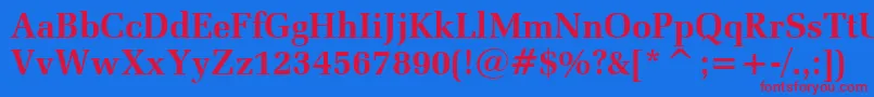 ZapfelliptBtBold Font – Red Fonts on Blue Background