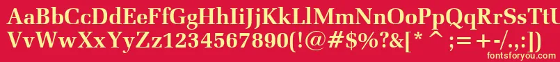 ZapfelliptBtBold Font – Yellow Fonts on Red Background