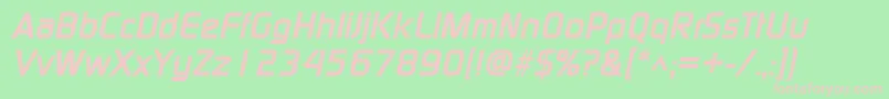 ModaerneBoldItalic Font – Pink Fonts on Green Background