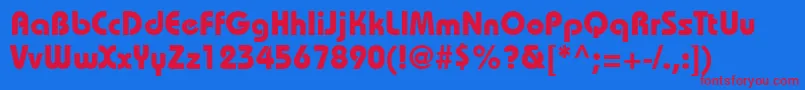 BahamasBold-fontti – punaiset fontit sinisellä taustalla