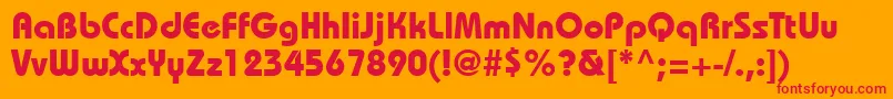 BahamasBold Font – Red Fonts on Orange Background