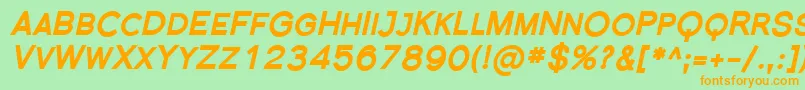 SfflorencesansscblackItali Font – Orange Fonts on Green Background