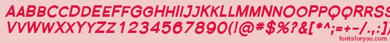 SfflorencesansscblackItali Font – Red Fonts on Pink Background