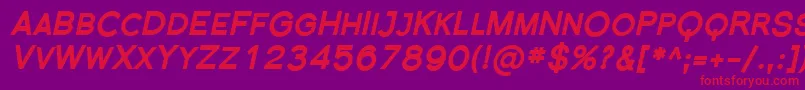 SfflorencesansscblackItali Font – Red Fonts on Purple Background