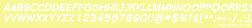 SfflorencesansscblackItali Font – White Fonts on Yellow Background