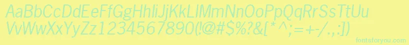 Шрифт MacroSsiItalic – зелёные шрифты на жёлтом фоне