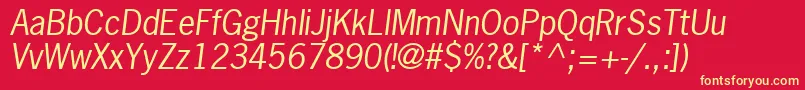 fuente MacroSsiItalic – Fuentes Amarillas Sobre Fondo Rojo