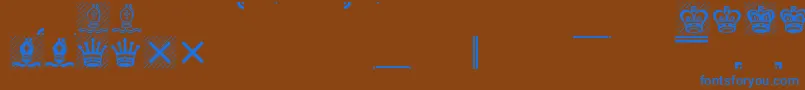 Leipfont Font – Blue Fonts on Brown Background