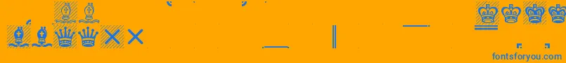 Leipfont Font – Blue Fonts on Orange Background
