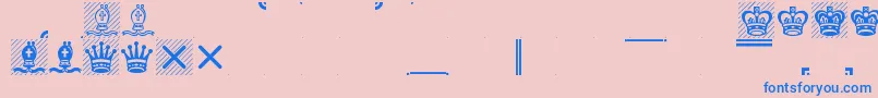 Leipfont Font – Blue Fonts on Pink Background