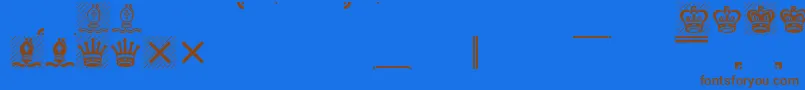 Leipfont Font – Brown Fonts on Blue Background