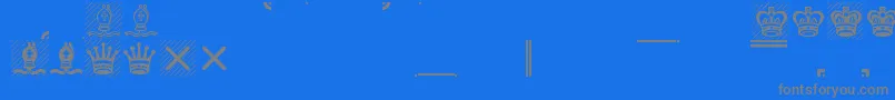 Leipfont Font – Gray Fonts on Blue Background
