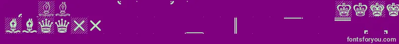 Leipfont Font – Green Fonts on Purple Background