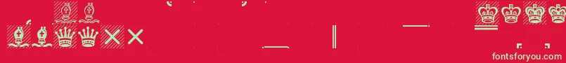 Leipfont Font – Green Fonts on Red Background